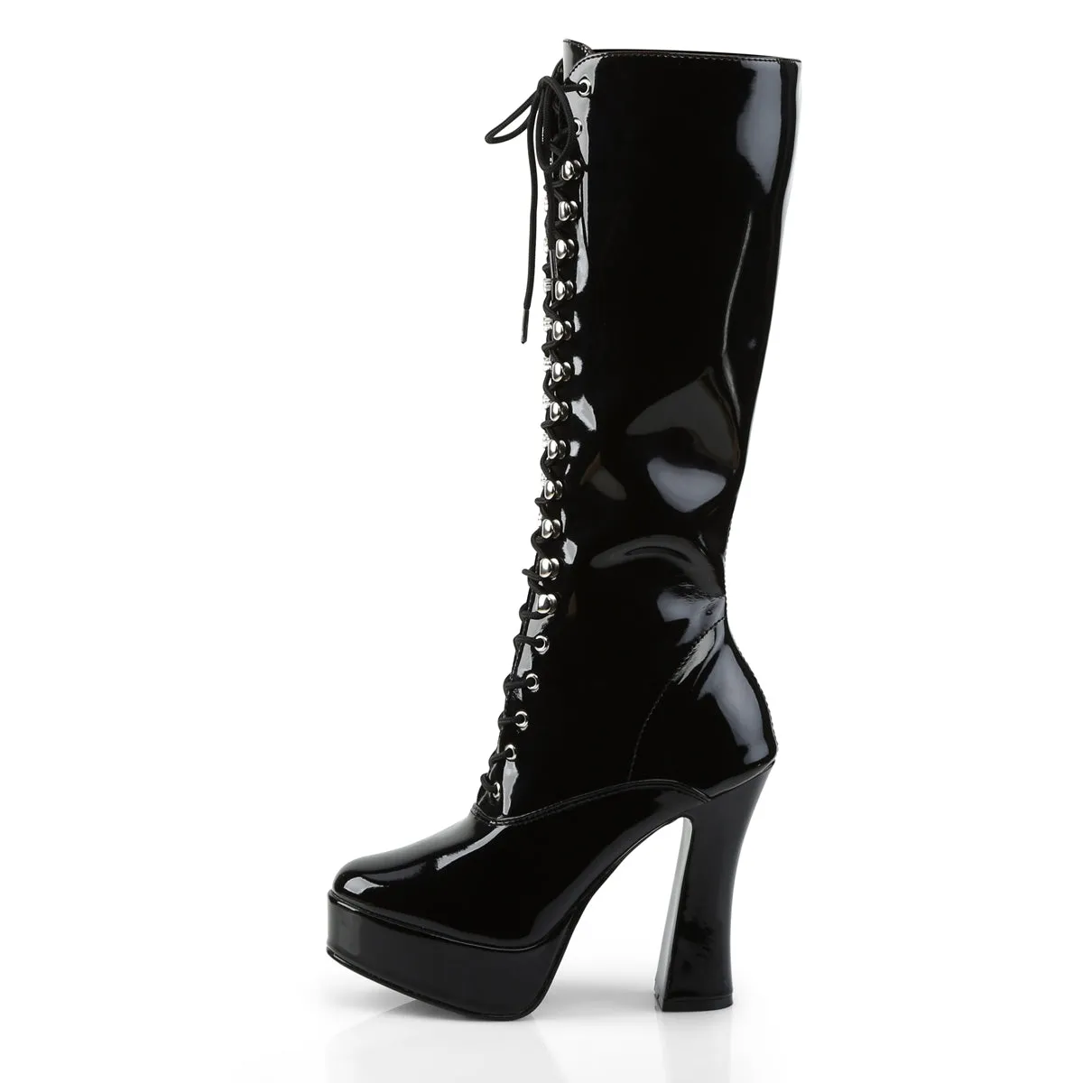 ELECTRA-2020 Pleaser Black Patent Sexy Platform Shoes (Pole Dancing Heels)