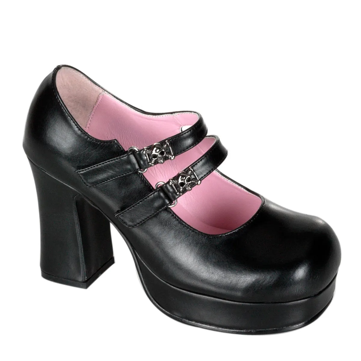 GOTHIKA-09 DemoniaCult Black Vegan Leather Sexy Women's Heels & Platform Shoes (Alternative Footwear)