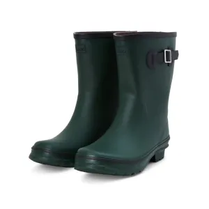 Half Height Dark Green Wellies - Wide Foot & Ankle